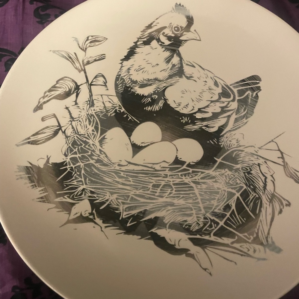Chicken and Nest Decorative Plate